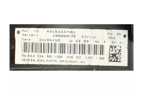  C864JH - HDI 1.6 16V 9HZ DV6TED4/ KM.->210 TOER.->6000 MIDDEN (C864JH)