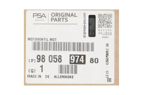 PSA / Stellantis VARIABELE SNELHEID/ 180W/ BROSE 0488021308 0488010182 (0000351452)