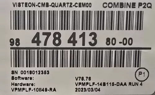 HDI 1.5 16V 4CYL YH01 DV5RCF/ DIGITAAL DISPLAY/